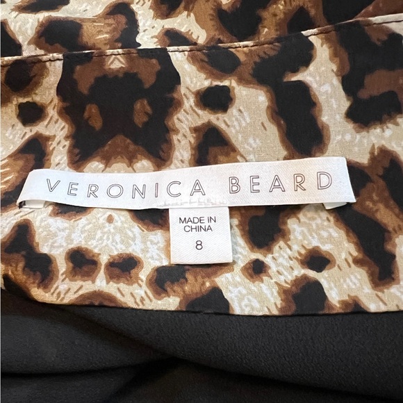 VERONICA BEARD ARI SILK BLEND LEOPARD PRINT SKIRT, SIZE 8. - Picture 6 of 12